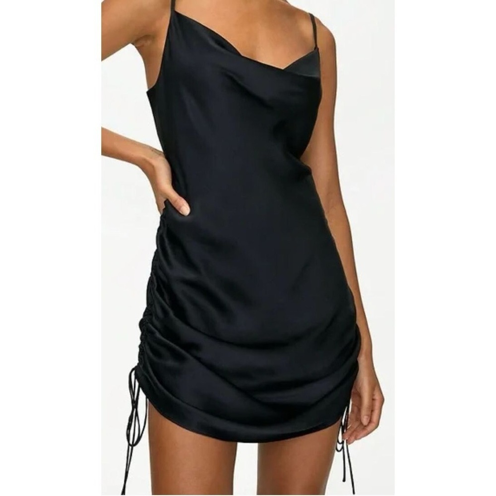 Wilfred Only ruched silk mini dress